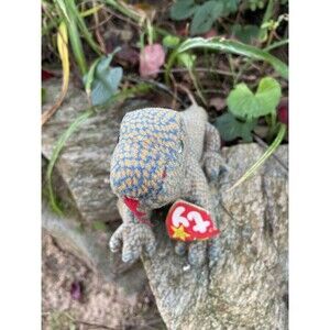 Ty Beanie Babies Scaly the Lizard With Paper Hang Tag 9.5 inch